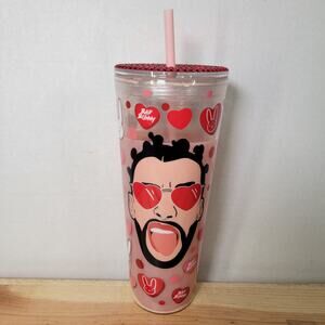 Bad Bunny Valentine's Day Cold Waterfill Tumbler w/ Studded Lid